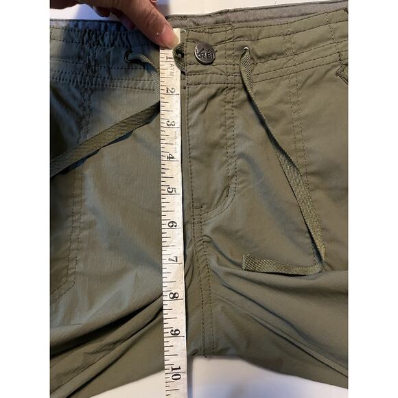 Rei Pants Womens 10 Petite Green Nylon Lightweight Cargo Rollup Hiking Camping - Picture 9 of 11